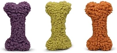  HuggleHounds Fleece Dog Toys For Aggressive Chewers & Large Dogs - Squeaky Plush Dog Toy - Soft Yet Durable Stuffed Pet Toy - Puppy Toys For All Breeds | Hugglefleece Best Chew Toy, Large Bone 3-Pack
