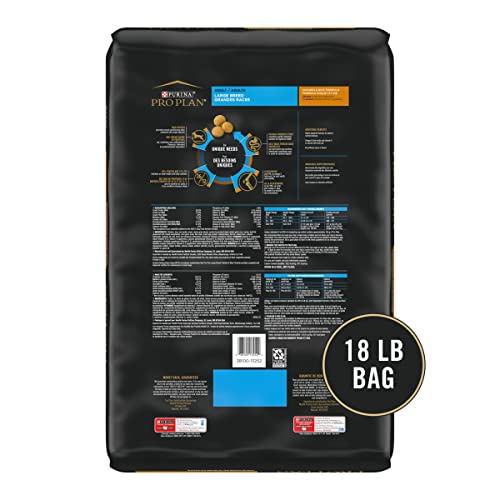  Purina Pro Plan High Protein, Digestive Health Large Breed Dry Dog Food, Chicken And Rice Formula - 18 Lb. Bag