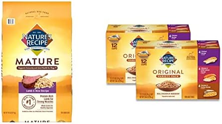  Nature′s Recipe Dry Dog Food, Mature Lamb & Brown Rice Recipe, 24 Lb. Bag
