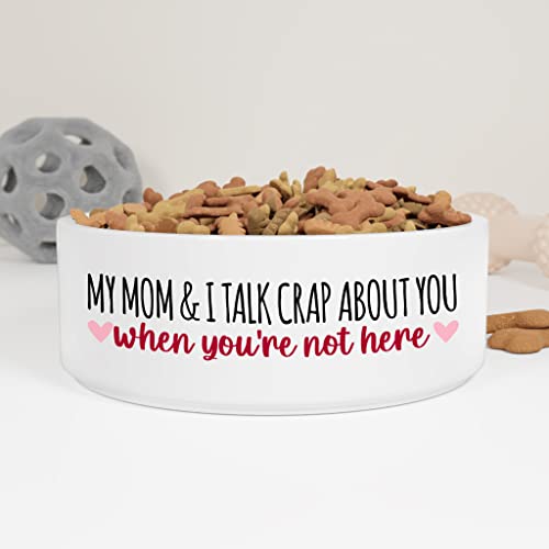 GENERIC My Mom & I Talk Crap About You When You're Not Here Pet Bowl, Funny Bowl For Dogs, Cats Drinking Bowl, Available In Two Sizes, Gift For Pets