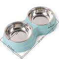  AYENCI Cat Automatic Water, Water Feeder For Dogs And Cats, Stainless Steel Double Bowl For Pet Feed, Small Dog Accessory (Color : A)
