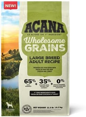  ACANA Wholesome Grains Dry Dog Food, Small Breed Recipe, Chicken And Turkey Dog Food, 11.5lb