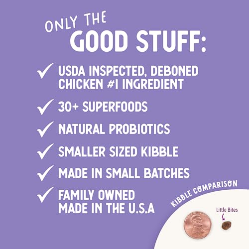  Health Extension Little Bites Weight Control Dry Dog Food, Grain-Free, Natural Food For Overweight Adult Dogs With Added Vitamins & Mineral, Include Lite Chicken & Brown Rice Recipe (4 Lbs)