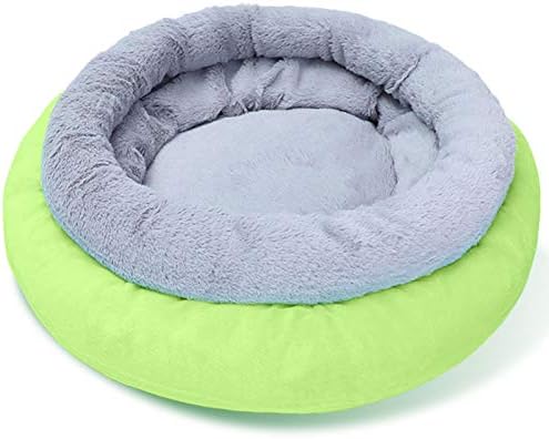  SONGBIRDTH Cat Round Litter Pad Small Dog Winter Sleeping Mat Anti-Slip Cattery Pet Supply,Breathable Cotton Blend,Removable Easy To Clean Orange S