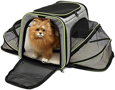  AYENCI Pet Backpack, Pet Carriers Bag Portable Breathable Foldable Bag Cat Dog Carrier Bags Outgoing Outdoor Travel Pets Cats Handbag Safety Zippers (Color : Red, Size : Small)