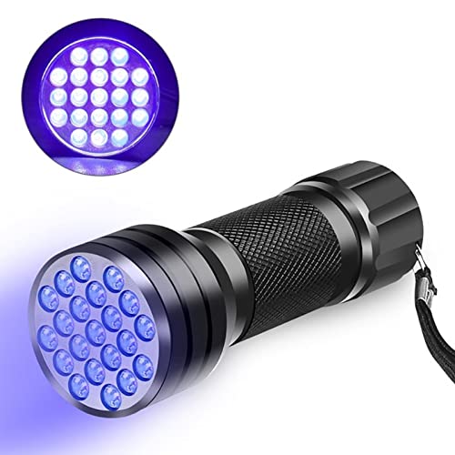  GRABOTE UV Flashlight 395nm LED Blacklight, 1 Switch Mode Lighting Effect Design Flashlights, 2 Pack Mini Flashlights Show Pets Urine Strains, Food Stains On Carpet Furniture Floor