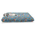  Ambesonne Food Pet Bed, Delicious Doodle Of Donuts Hot Dog Soda Cup Hamburger Fries And Pizza Slices, Chew Resistant Pad For Dogs And Cats Cushion With Removable Cover, 24" X 39", Sea Blue Multicolor
