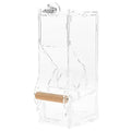  Furnoor Cage Food Feeder, 1pc Transparent Acrylic Automatic Pet Parrots Birds Seeds Feeder For Quadrate Cage(M Single Type)