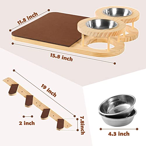  Cat Wall Shelves, Cat Feeding Shelf With Steps- Include Cat Food Shelf, 2 Cat Food Bowl And Cat Ladder, Wall Mounted Cat Feeder Shelf, Cat Furniture Wall For Indoor Playtime And Relaxation