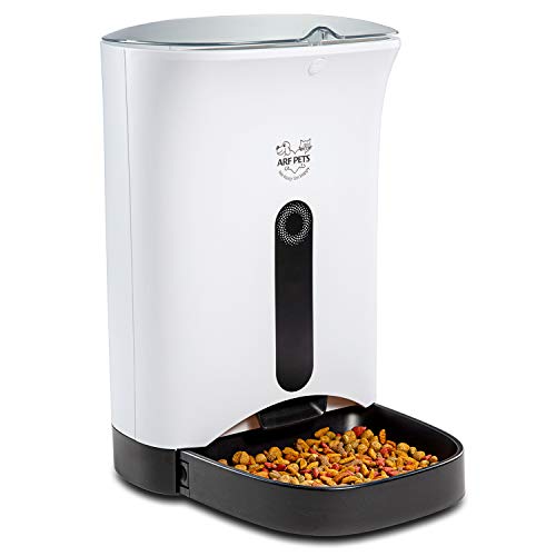  Arf Pets Automatic Pet Feeder Food Dispenser For Dogs, Cats & Small Animals – Features Distribution Alarms, Portion Control & Voice Recording – Timer Programmable Up To 4 Meals A Day