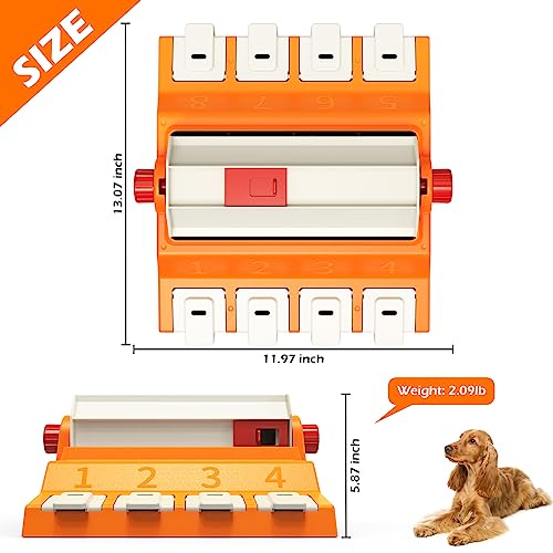  GOOLA Dog Puzzle Toys, Dog Slow Feeders, Interactive Dog Toys For IQ Training & Mental Enrichment, Fun Dog Treat Puzzle Toy For Large/Medium/Small Dogs (Orange)