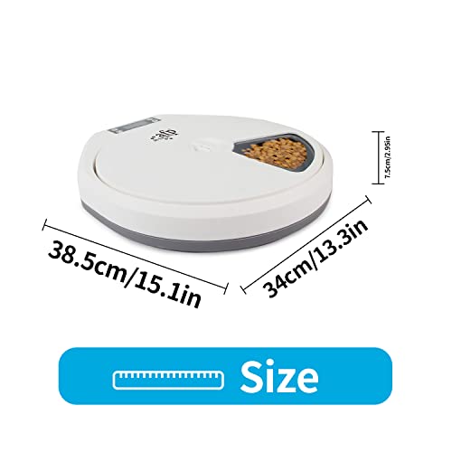  All For Paws Automatic Cat Feeders,5 Meal Automatic Dog Feeder,Cat Food Dispenser With Programmable Timer,Automatic Pet Feeder For Dry And Wet Food