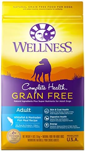  Wellness Complete Health Grain-Free Dry Dog Food, Natural Ingredients, Made In USA With Real Meat, For All Lifestages (Chicken, 24-Pound Bag)