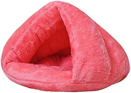 Watonic Cat Bed Winter Warm Triangular Cat Litter Pet Kennel And Dog Mat Thick Sleeping Bag Bed For Cats & Small Dogs Calming Cozy Covered Cushion Cuddlers Burrowers(B,26x36x4cm)