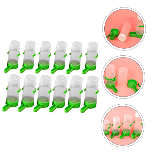  EVANEM 60 Pcs Feeding Feeder Quail Feeder Parrot Automatic Feeder Portable Feeder Cup Bird Food Bowl For Birds Plastic (Color : Assorted Colorx2pcs, Size : 9X4X3cmx2pcs)