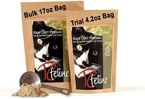  TCfeline RAW Cat Food Premix/Supplement To Make A Homemade, All Natural, Grain Free, Holistic Diet – Original Version With No Liver (Trial 4.2 Oz) Egg Free Formula