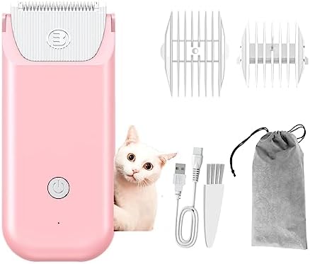  LEMULEGU Extra Safe High Speed Powerful Waterproof Mini Electric Pet Hair Grooming Trimmer Kits Rechargeable Cordless Hair Clippers For Cats And Dogs LGL100 Blue