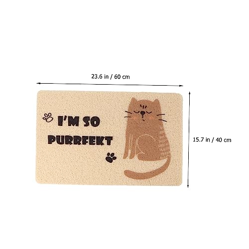  POPETPOP Cat Litter Mat 1pc Pet Cat Litter Mat Large Heating Pad Litter Pad Dog Food Feeding Mat PVC Chocolate Feeder Four Seasons Cat Sleeping Pad