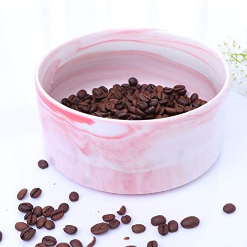  POPETPOP Ceramic Pet Bowl Dog Diner Feeder Pet Feeding Set Dog Food Bowl Cat Drinking Bowl Dog Dish Stand For Cats Dog (Pink)