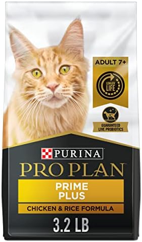  Purina Pro Plan Senior Cat Food With Probiotics For Cats, Chicken And Rice Formula - 12.5 Lb. Bag
