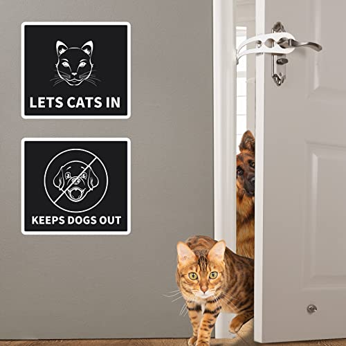  Cat Door Stopper - Ellasdan Cat Door Holder Dog Door Keeps Dogs & Kids Out Of Litter & Food, Cat Door Interior Door, Flexible Cat Door Latch (2 Packs）