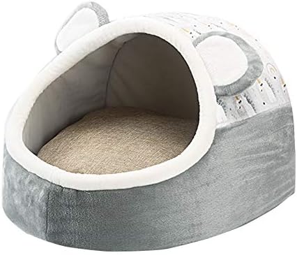  Wakeu Plush Pet Bed Cave For Cat/Small Dog,Comfortable Plush Kennel Triangle Kittens Cave Tent House