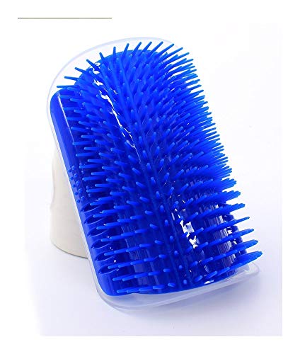  YangYan Pet Cat Self Groomer For Cat Grooming Tool Hair Removal Comb Dogs Cat Brush Hair Shedding Trimming Massage Device With Catnip (Color : Lake Blue, Size : 9x13cm)