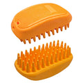  Kuntrona Pet Dog Cat Bath Brush Comb Comfortable Glove Hair Fur Grooming Cleaning Massage Dogs Cats Brush Pet Supplies Orange M