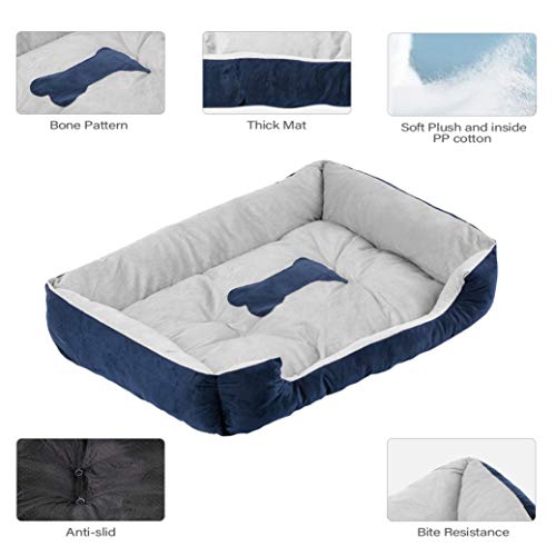  Pet Dog Bed Memory Foam Luxury Large Thick Dog House Soft Pet Mat Cover Dog Cage House Floor 3 Size