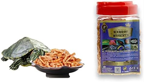  Jacksupermall 1200ml Turtle Food Freeze Dried Krill Aquarium Pond Fish Food Floating Shrimp Carnivore Koi Tropical Cichlid Turtle Feed(1200ml)