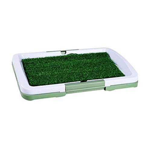  YangYan 3 Layers Large Dog Pet Potty Training Pee Pad Mat Puppy Tray Grass Toilet Simulation Lawn For Indoor Potty Training Pet Supply (Color : Light Green, Size : L 46x32x5 Cm)