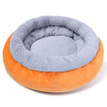  SONGBIRDTH Cat Round Litter Pad Small Dog Winter Sleeping Mat Anti-Slip Cattery Pet Supply,Breathable Cotton Blend,Removable Easy To Clean Orange S