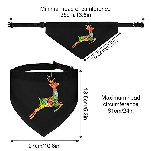 GENERIC Colorful Fawn Pet Bandana Collar - Scarf Collar - Art Dog Bandana Minimal Head Cicumference