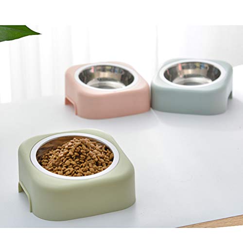  POPETPOP Metal Dog Bowls Foldable Dog Bowl 2pcs Pet Feeder Bowl Flower Shape Stainless Steel Double Food Feeding Basin Dish Container For Dog Cat Puppy (Blue) Metal Dog Bowls Foldable Dog Bowl