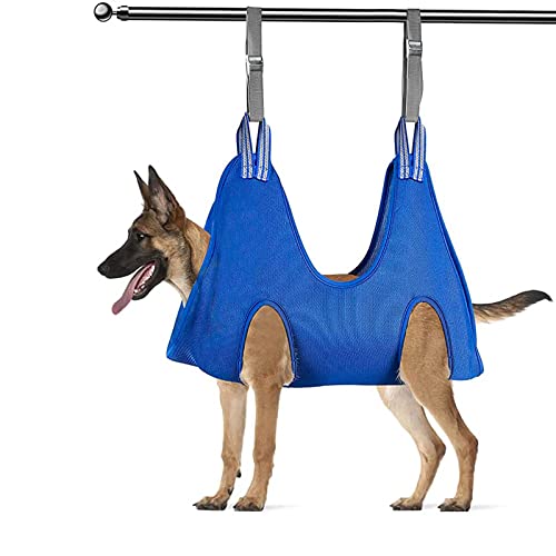  Pet Grooming For Dog Grooming Harness For Nail Trimming Pet Grooming Sling Helper Holder Pet Supplies Plus Shirt (Blue, M)