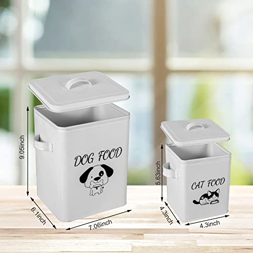  Metajar Pet Food Storage Container With 2 Dry Food Scoop,Dog Food Storage Bin With Lid And Handle,Durable Airtight Cat Food Container,Great Gift For Pet Owners