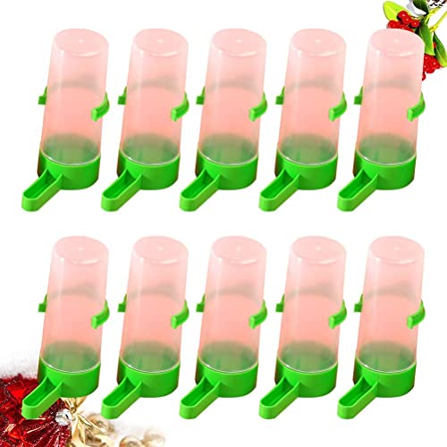  NOGRAX Parakeet Food Pet Bird Supplies 10PCS Medium Size Automatic Bird Parrot Feeding Cup Portable Feeder Cup Parrot Drinking Cup Bird Supplies Water Feeder (Color : Green, Size : 3.5x10.5cm)