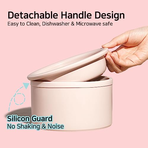  BOWLBOWL Elevated Cat Dog Bowls For Small Dogs, 6.5" Wide Raised Cat Food Bowls Whisker Friendly, Anti Vomiting Cat Bowls For Indoor Cats, No Spill Dog Bowl, Made In Korea! (3.9", Round, Pink)