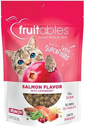  Fruitables Cat Treats – Crunchy Treats For Cats – Healthy Low Calorie Treats Packed With Protein – Free Of Wheat, Corn And Soy – Made With Real Chicken With Blueberry – 30 Ounces