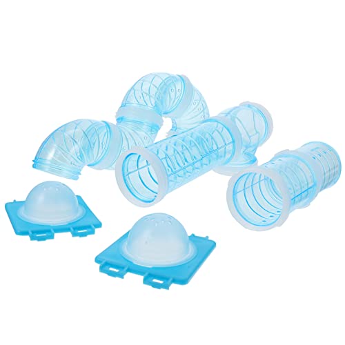  ULTECHNOVO 2 Sets Dwarf Pipes Hideout Bunny Rats Big - Module Plates Tube- Ferret External Wheel Playground Travel Sky Assembly Pet Animals- DIY Hamsters Tunnels Other Assorted