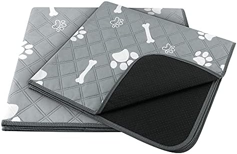  Plutus Pet Washable Pee Pads For Dogs, 2 Pack, Non-Slip Dog Pads With Heavy Absorbency, Reusable Training Pads, Waterproof Mat For Whelping, Playpen, Crate, Kennel And Outdoors, 36”x 30”