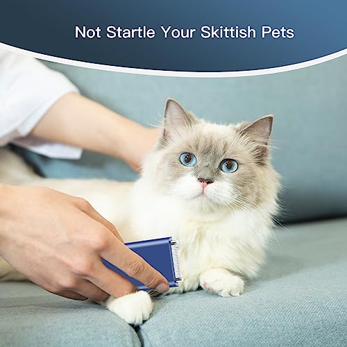 LEMULEGU Extra Safe High Speed Powerful Waterproof Mini Electric Pet Hair Grooming Trimmer Kits Rechargeable Cordless Hair Clippers For Cats And Dogs LGL100 Blue