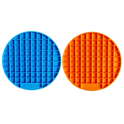  Puppy Feeder Feeder 2pcs Pet Slow Dog Bowl Silicone Food Cushion Slow Eating Pad Pet Slow Feeders Dog Slow Feeding Bowl Anti-Gulping Slow Feed Dog Bowl