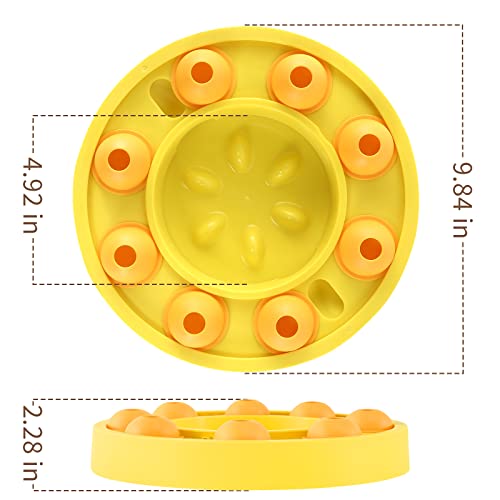  Pets Slow Feeder Bowls Dog Puzzle Toys Non Slip Smart Food Dispenser IQ Interactive Training Toy For Large/Small/Medium Cat Dog Puppies Breed