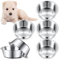  6 Pcs Stainless Steel Metal Dog Bowls Replacement Basic Dog Bowls Thickened Dog Water Bowls Set Travel Kennel Food Dish Bowls No Spill For Small Medium Large Dogs, Dishwasher Safe (6.9 Inch)