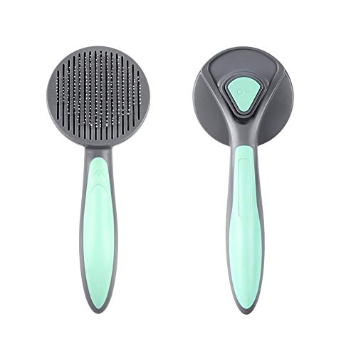  YangYan Pet Cat Stainless Stell Hair Remover Cat BrushCombs Dog Grooming Brush Quality Slicker Brush For Cats Pet Groomer Supplies (Color : Gray)