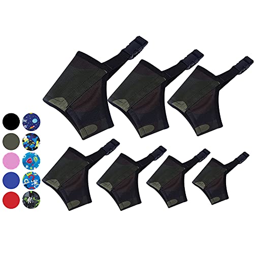  Coppthinktu Dog Muzzle Suit, 7PCS Dog Muzzles For Biting Barking Chewing, Adjustable Dog Mouth Cover For Small Medium Large Dogs, Soft Comfortable Dog Muzzle For Long Snout