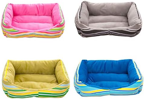  SENERY Winter Striped Beds For Large Dogs Washable Pet House Soft Warm Dog Mats Pad Merry Christmas Decor
