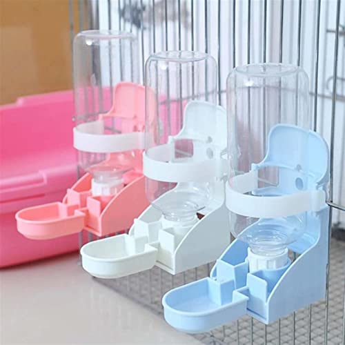  AACARB Cat Water Dispenser, Plastic Hamster Drinking Water Bottle Dispenser Feeder Hanging Pet Dog Guinea Pig Squirrel Rabbit Drinking Water Dispenser (Size : White)