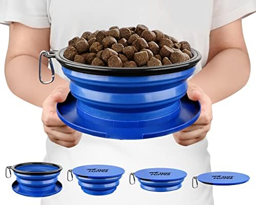  Tuff Pupper SuperBigSlurp - Collapsible Dog Bowls | Convenient Dog Travel Bowls W/Storage Lid | Keeps Pups Hydrated And Full | Portable Dog Water Bowls & Large Travel Bowls For Pets | Patent Pending